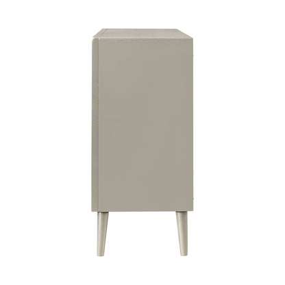 Commode 6 tiroirs Ramon en métal argenté