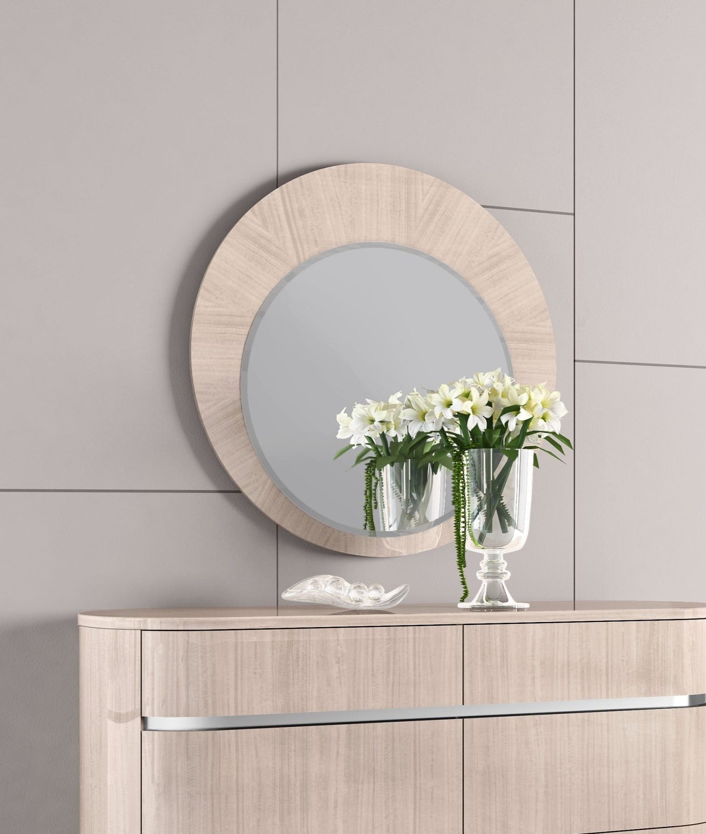 Miroir rond Vagues
