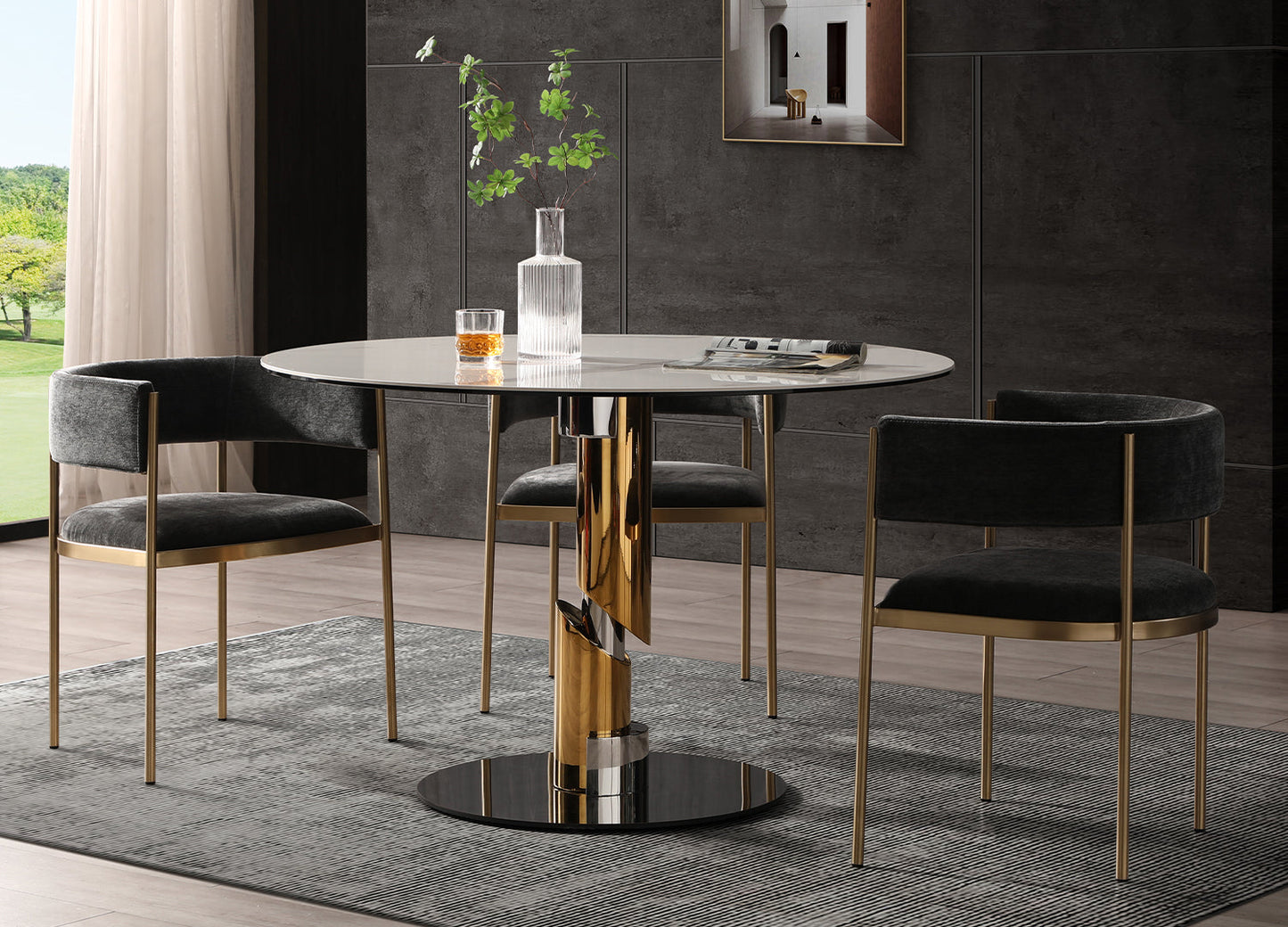 Table à manger ronde Gloria