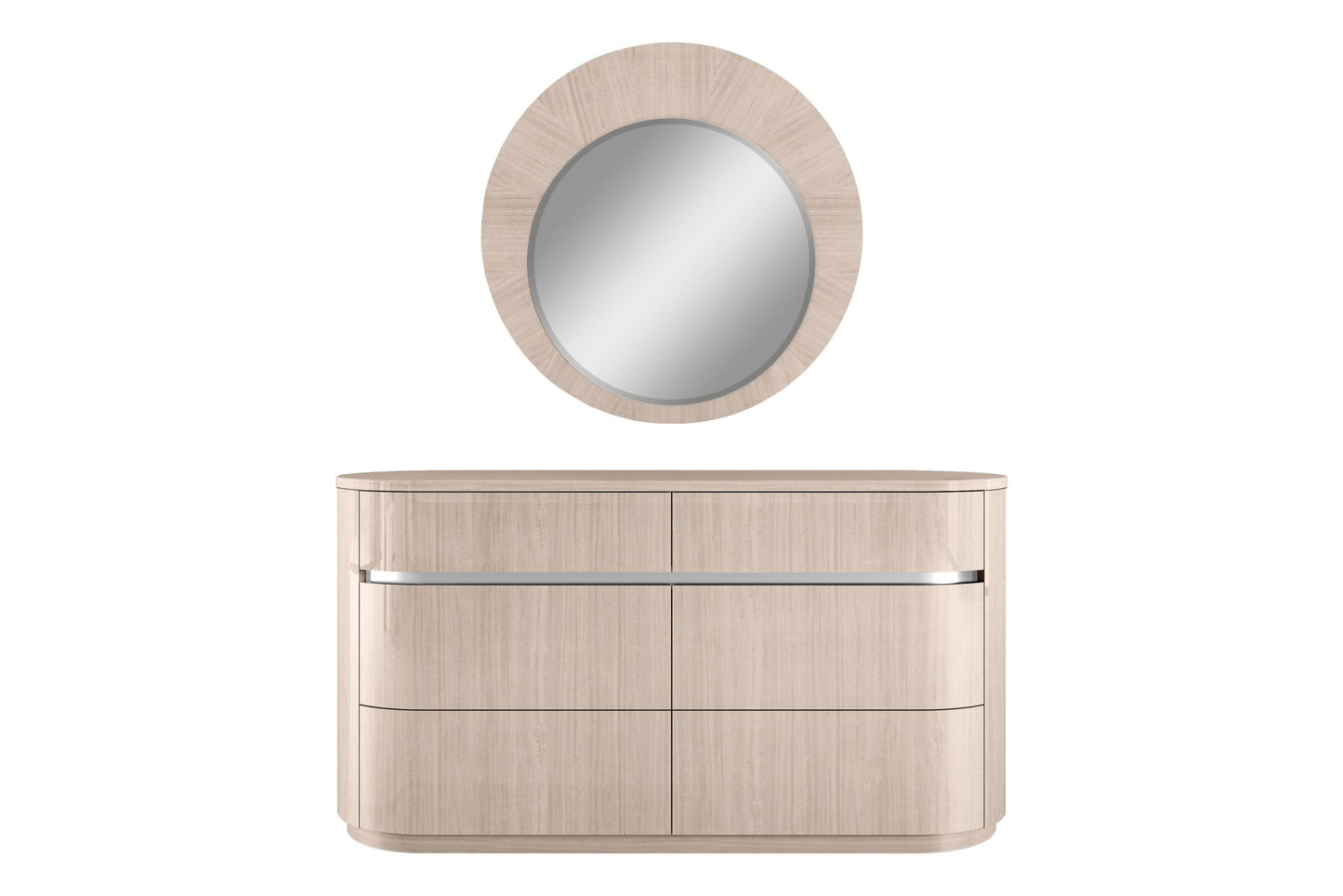 Miroir rond Vagues
