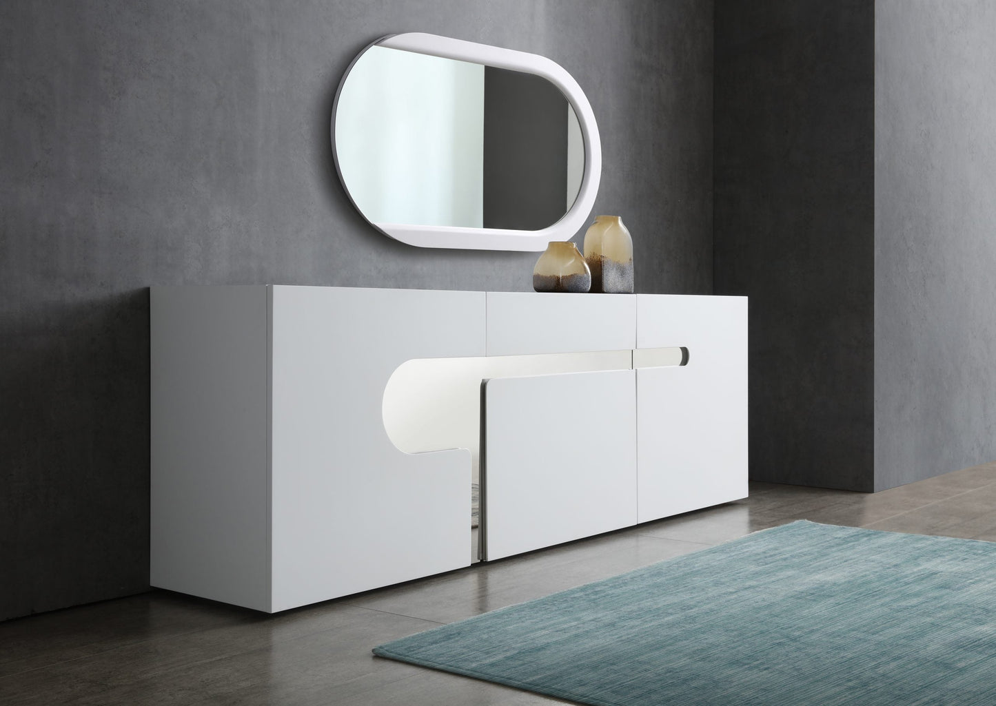 Miroir ovale mandarin