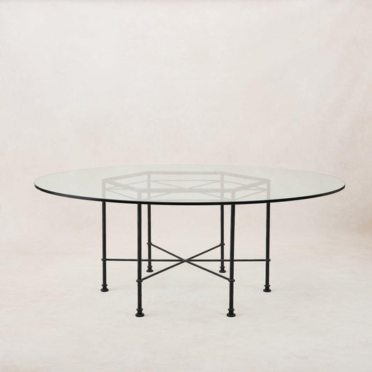 Table à manger d'extérieur en verre Provence